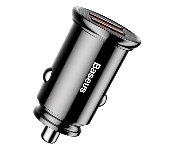 Baseus Ładowarka samochodowa 2x USB, 5A, QC 3.0, 30W - 509232 - zdjęcie